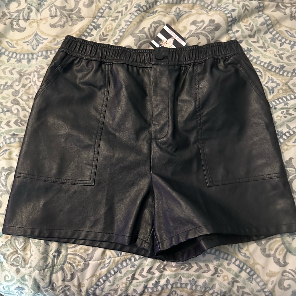 Large leather shorts